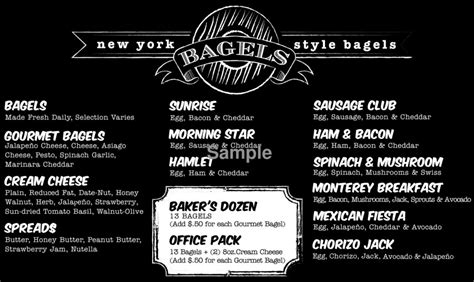 Menu | Creekside Bagel Bakery