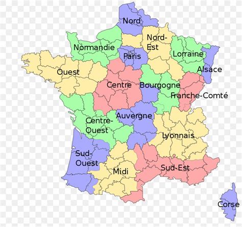 Regions Of France Nord Map La Bourgogne Grand Est, PNG, 1087x1024px ...