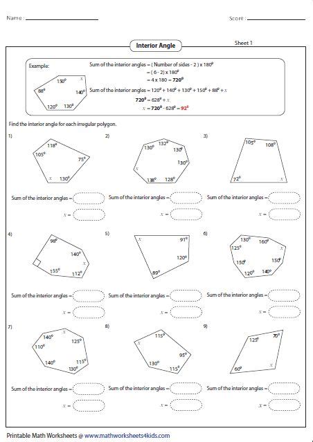 How To Find The Sum Of The Interior Angles Of A Regular Polygon