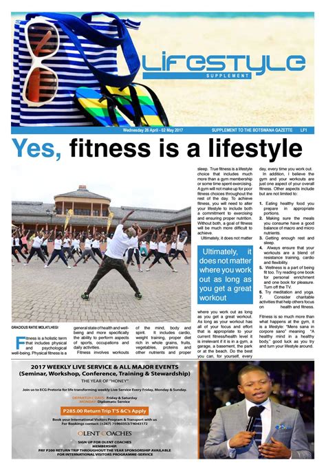 Lifestyle supplement by Gazettebw - Issuu