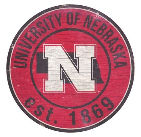 University of Nebraska State with Logo 24 inch Round | Nebraska ...