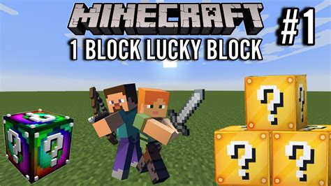 Minecraft One Block Lucky Block #1 - YouTube