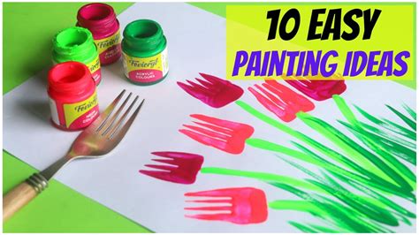 10 Easy Painting Ideas for Kids | Amazing Painting Hacks using Everyday ...