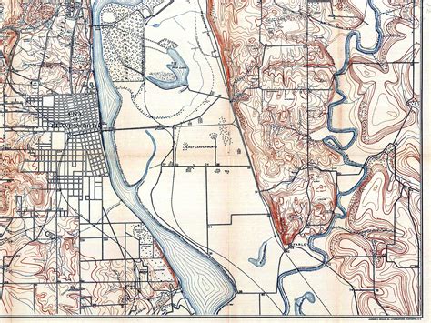 Vintage map of Fort Leavenworth Kansas, old Fort Leavenworth map, Fort ...