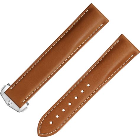 Watch Straps Golden brown leather strap with foldover clasp | OMEGA®