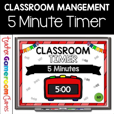 Classroom Timer - 5 Minutes - Teacher Gameroom