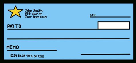 Blank Check Clipart Inside Fun Blank Cheque Template - Best Sample Template