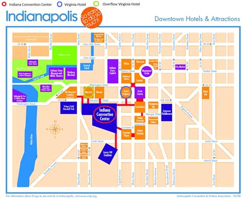 Map Of Downtown Indianapolis Attractionsconvention Center Map | Wells ...