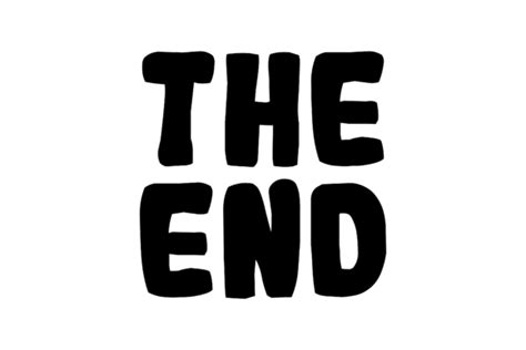 Typography the End Graphic by radaxonstudio · Creative Fabrica