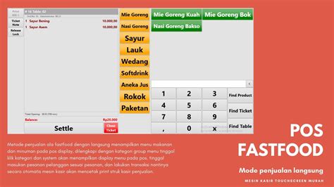 MESIN KASIR RESTORAN MURAH TOUCHSCREEN LAGI | Mesin Kasir