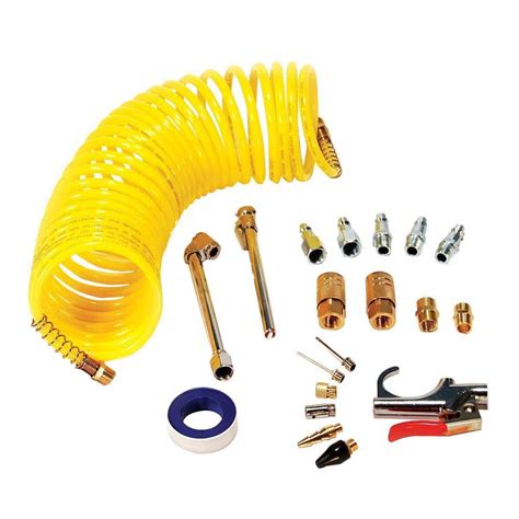 Primefit Air Accessory Kit with 25 ft. Recoil Air Hose (20-Piece ...