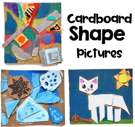 Cardboard Shape Art Project – Art is Basic | An Elementary Art Blog