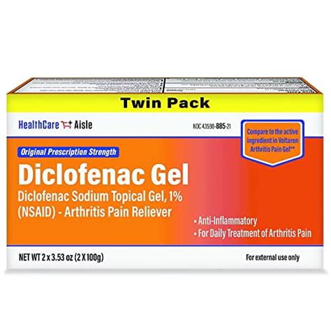 HealthCareAisle Diclofenac Gel Twin Pack Diclofenac Sodium Topical Gel ...