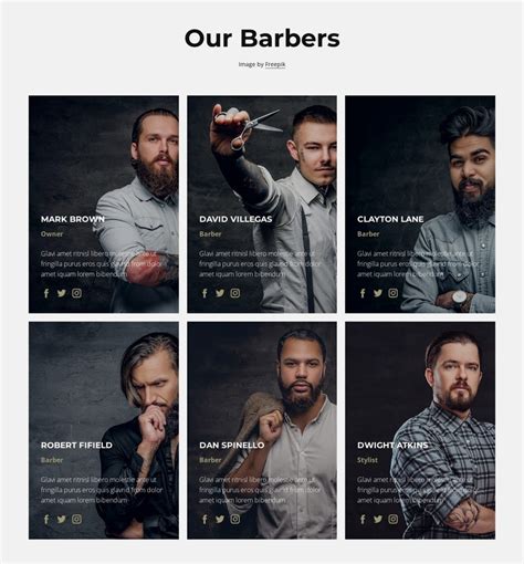 Our barbers Website Template