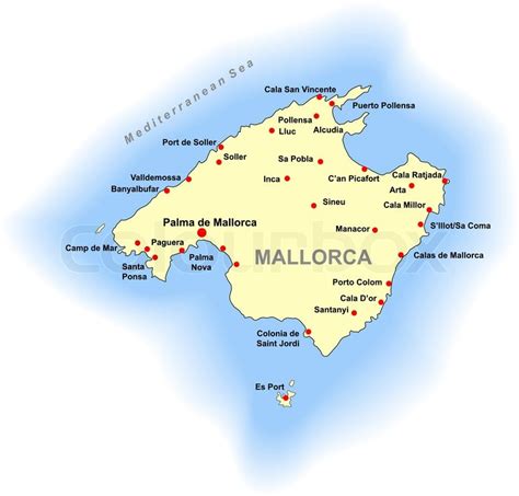 Mallorca map Stock Vector Colourbox ~ mapuniverse