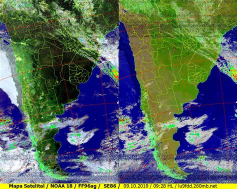 NOAA 18 09/10/2019 08:28 HL | Meteorologico, Mapas, Radioaficionado