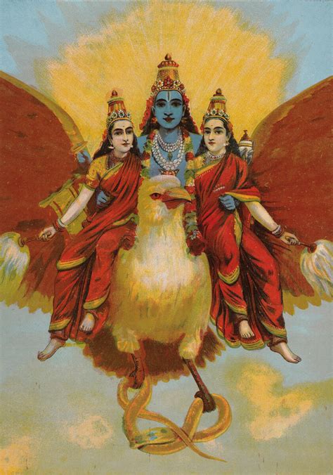 'Garuda-vahana-Vishnu' Wallpaper Mural | SurfaceView