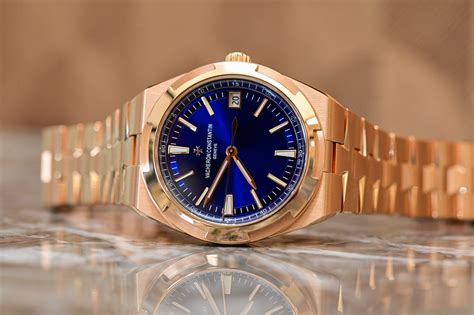 Vacheron Constantin Overseas Self-Winding Pink Gold Bracelet & Blue Dial