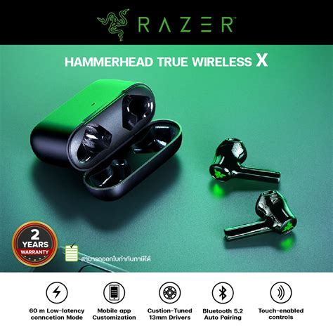 Razer Hammerhead True Wireless X - Earbuds - Black | Shopee Thailand