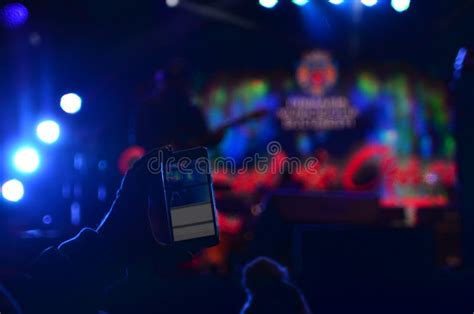 Recording Concert with Mobile Phone Stock Photo - Image of ...