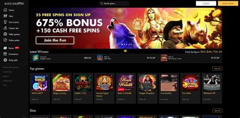 Black Diamond Casino - 675% Deposit Bonuses + 150 Free Spins