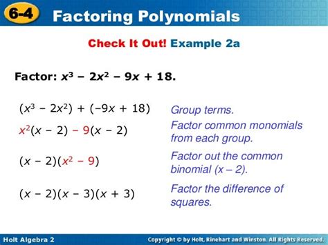 3.2 factoring polynomials