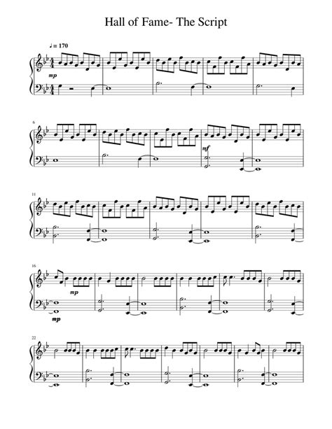 Hall of Fame Sheet music for Piano (Solo) | Musescore.com