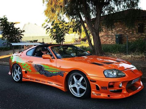 Orange Toyota Supra MK4 Sports Car