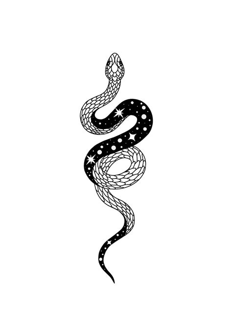 Tattoo Design Snake Minimalistic Snake Lined Drawing Printable Art - Etsy