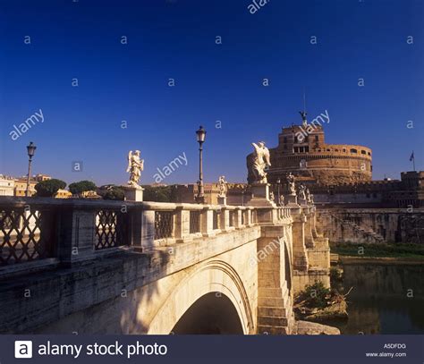 Castel Sant Angelo and St Angelo Bridge Rome Italy Stock Photo - Alamy