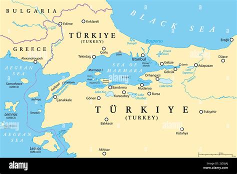 Bosporus and Dardanelles, political map. The Turkish Straits ...