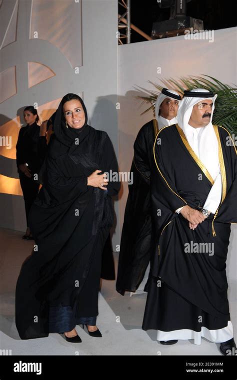 Qatar's Emir Sheikh Hamad bin Khalifa Al Thani, and his wife Sheikha ...