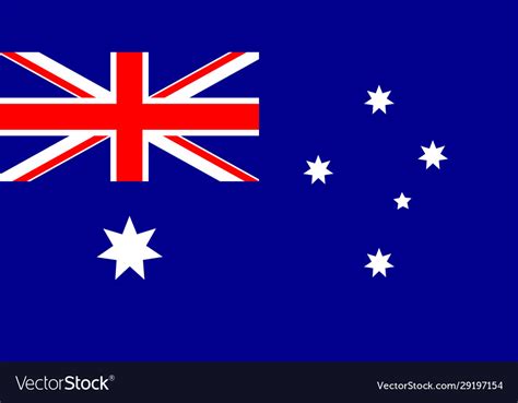 Australian national flag with official colors Vector Image