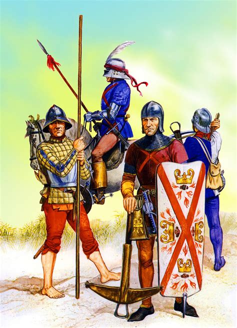 Burgundian men of the ordinances during the Hundred Years War Medieval ...