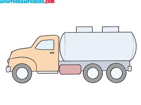 How to Draw a Tank Truck - Easy Drawing Tutorial For Kids