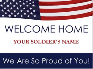 Military Welcome Home Signs Ideas