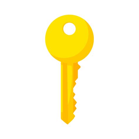 Cartoon Key illustration. Isolated gold key vector illustration 8715491 ...