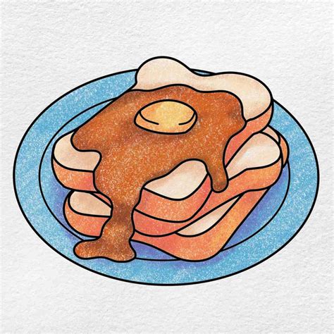 French Toast Drawing - HelloArtsy