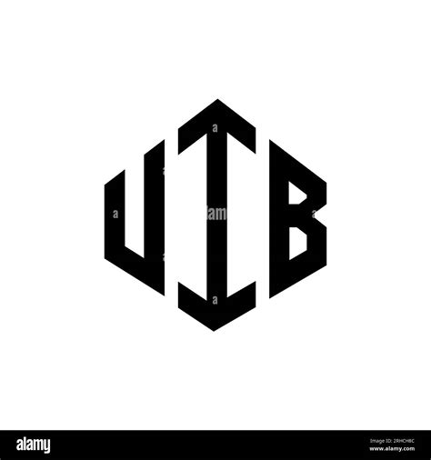 UIB letter logo design with polygon shape. UIB polygon and cube shape ...