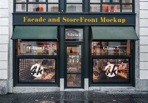 Facade and storefront PSD file | Premium Download