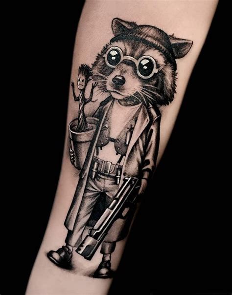 30 Adorable Raccoon Tattoos You Must Try | Xuzinuo | Page 4