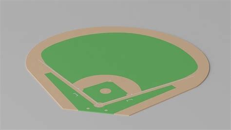 Cartoon Lovely Baseball Field 1 3D model | CGTrader