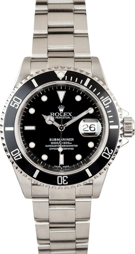 Used Rolex Submariner Black 16610 - Save At Bob's Watches