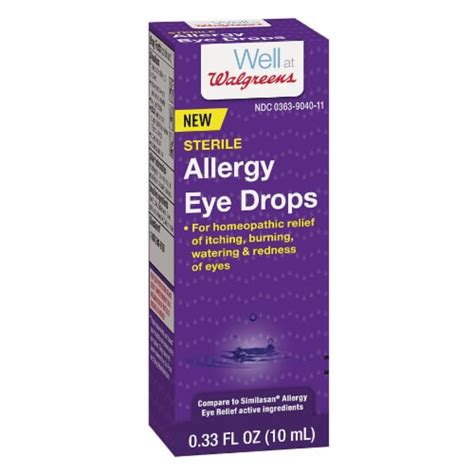 Walgreens Sterile Allergy Eye Drops, 0.33 fl oz - Kroger