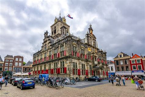 City Hall of Delft on Market Square, Netherlands Editorial Photography ...