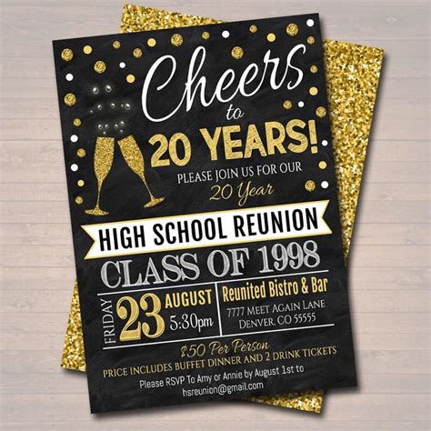 Class Reunion Invitation Template - Any Year! College Reunion, High ...