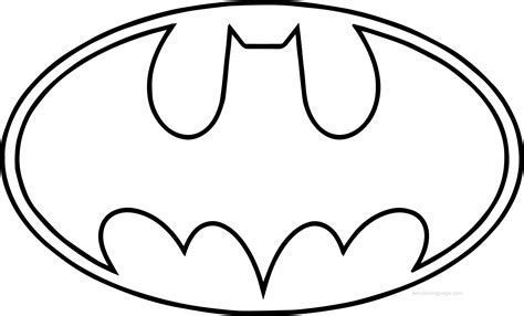 Outline Batman Logo Coloring Page | Wecoloringpage.com