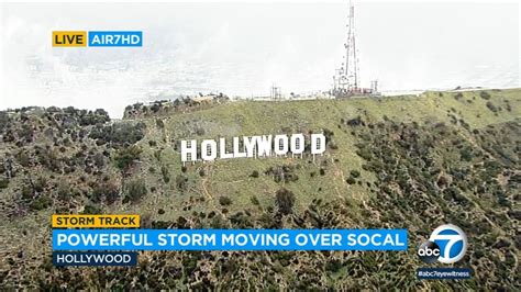 Snow on the Hollywood sign? Powerful storm brings light dusting of snow ...