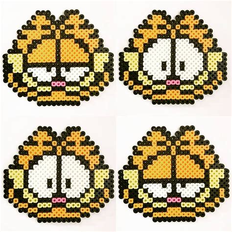 Garfield perler beads by an.co.chan | Diy perler bead crafts, Easy ...