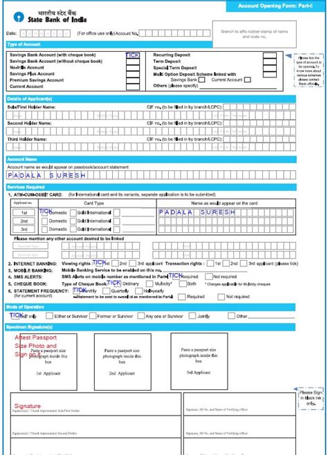 Sbi Account Opening Form Pdf In Hindi - Ethel Hernandez's Templates